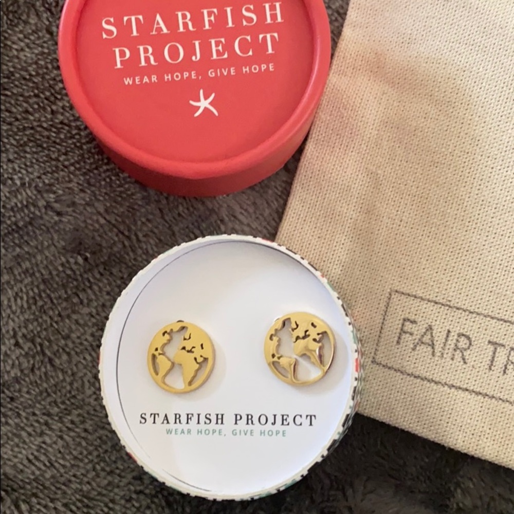 Fair-trade Artisan Created Earth Earring Studs